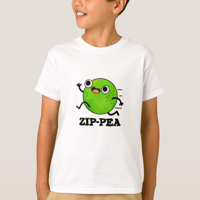 Zip-pea Funny Zippy Pea Pun T-Shirt (Vorderseite)