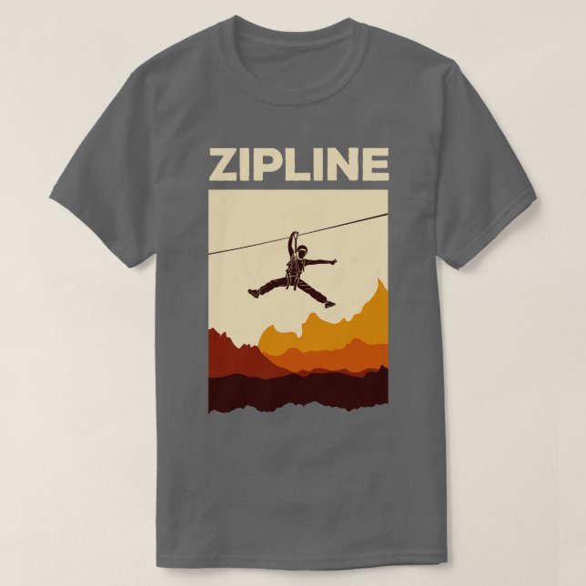 Zipline Adventure Ziplining Ziplines Geschenk 1 T-Shirt (Design vorne)
