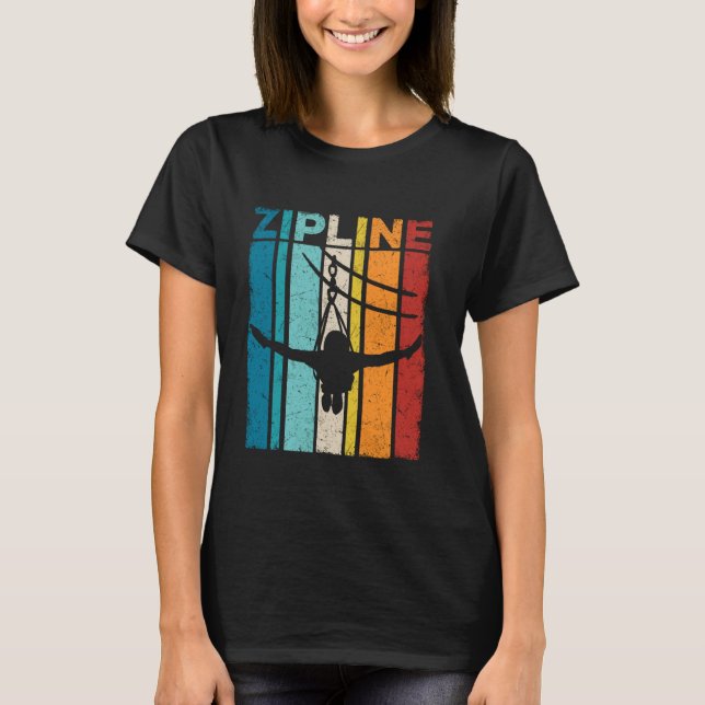 Zipline Enthusiasten Ziplining T-Shirt (Vorderseite)