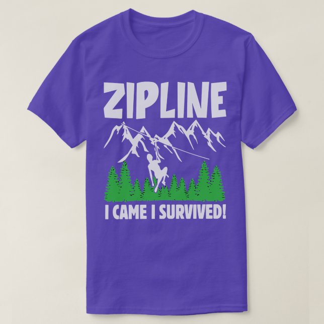 Zipline macht alles Fine Adventure TShirt (Design vorne)