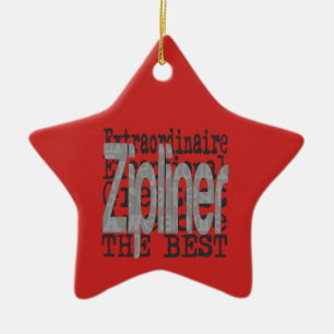 Zipliner Extraordinaire Keramik Ornament