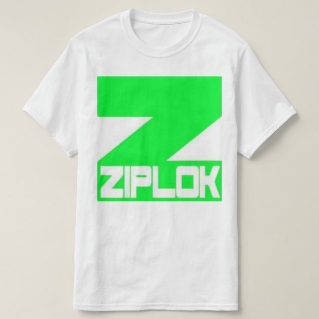 Ziplok - Neongrün - weißer T - Shirt (Design vorne)