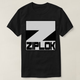 Ziplok - weißes Logo - schwarzer T - Shirt