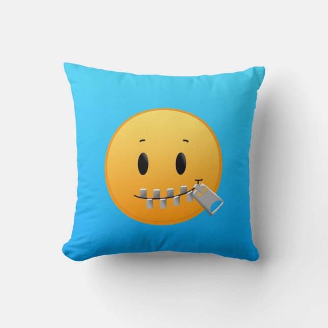 Zipped Lipps emoji Kissen (Vorderseite)