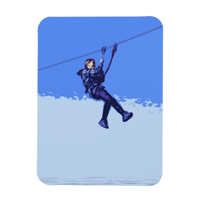 Zippen ist mein Ding - Zipline Rider Magnet (Vertikal)