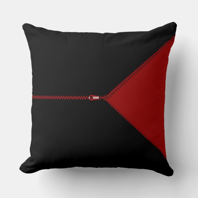 Zippen Sie es nach oben Imitate Zipper Throw Kisse Kissen (Vorderseite)