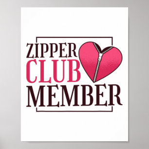 Zipper Club Mitglied Chd Awareness Heart Disease H Poster