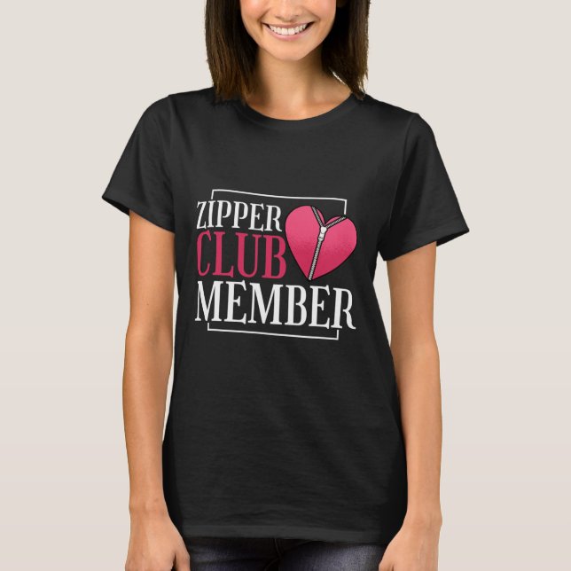 Zipper Club Mitglied Herzerkrankungen Bewusstsein  T-Shirt (Vorderseite)