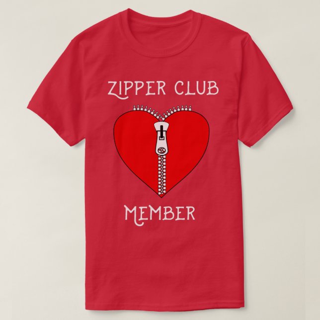 Zipper Club Mitglied Herzliche Operation Überleben T-Shirt (Design vorne)