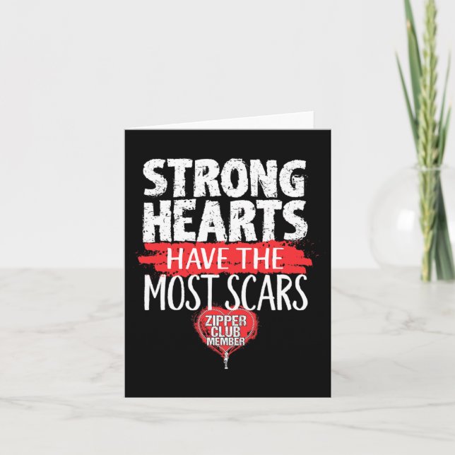 Zipper Club Mitglied Offenes Herz Operation Surviv Karte (Vorderseite)