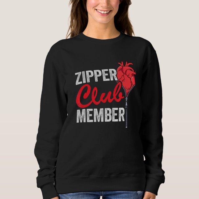Zipper Club Mitglied Umgehung Offenes Herz Operati Sweatshirt (Vorderseite)