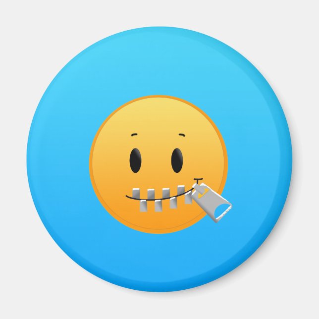 Zipper Emoji Magnet (Vorne)