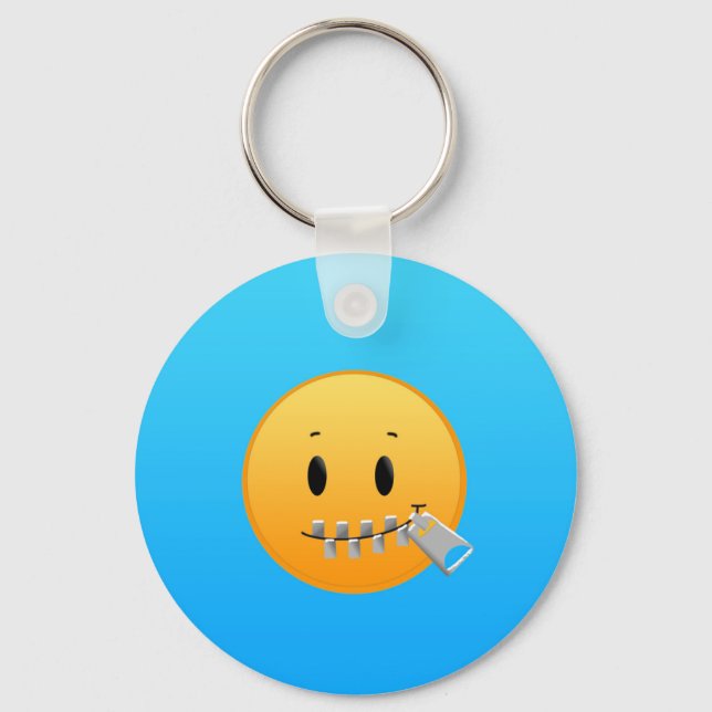 Zipper Emoji Schlüsselanhänger (Vorderseite)