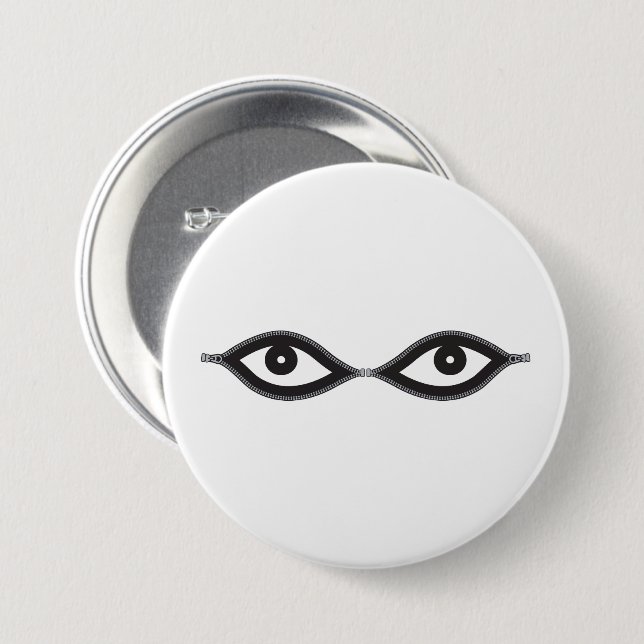 Zipper Eyes Button (Vorne & Hinten)