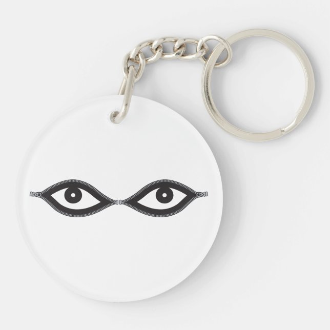 Zipper Eyes Schlüsselanhänger (Rückseite)