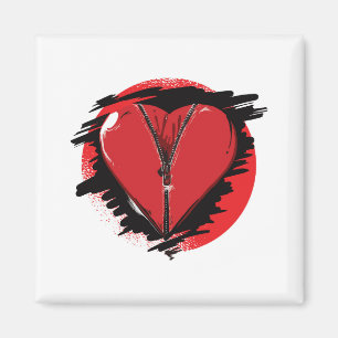 Zipper Heart Magnet