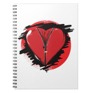 Zipper Heart Notizblock