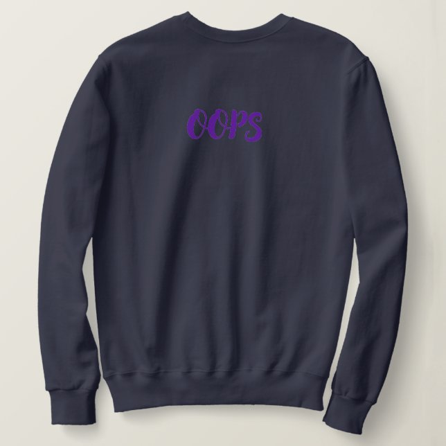 Zipper Lips „Oops“ Sweatshirt (Design Rückseite)
