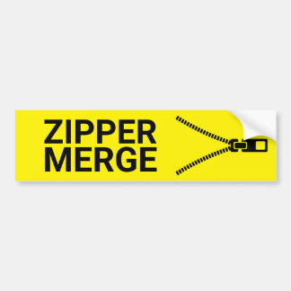 Zipper Merge Autoaufkleber