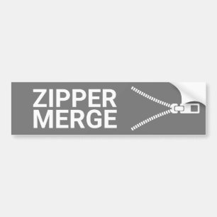 Zipper Merge Autoaufkleber