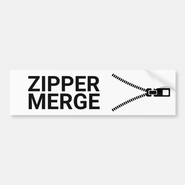 Zipper Merge Autoaufkleber (Vorne)