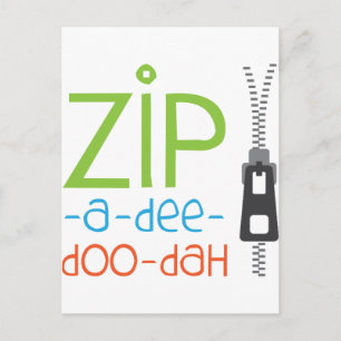 Zipper Zip Postkarte