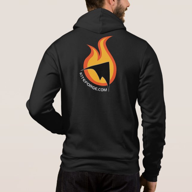 Zippered Hoodie (Kite Forge Logo) (Rückseite)
