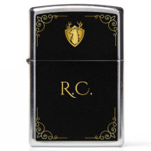 Zippo Lighter Elegantes Schwarz und Gold