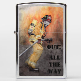 Zippo Lighter Firefighter Benutzerdefinierte Texto