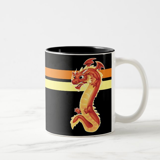 Zippy Dragon Zweifarbige Tasse (Rechts)