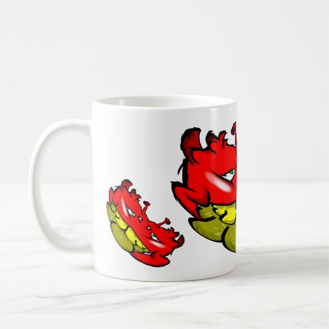 Zippy Trippy Alien Dazs flach gelber Zahn Kaffeetasse (Links)