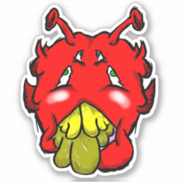 Zippy Trippy Alien Dazs, gelber Zahnaufkleber Aufkleber