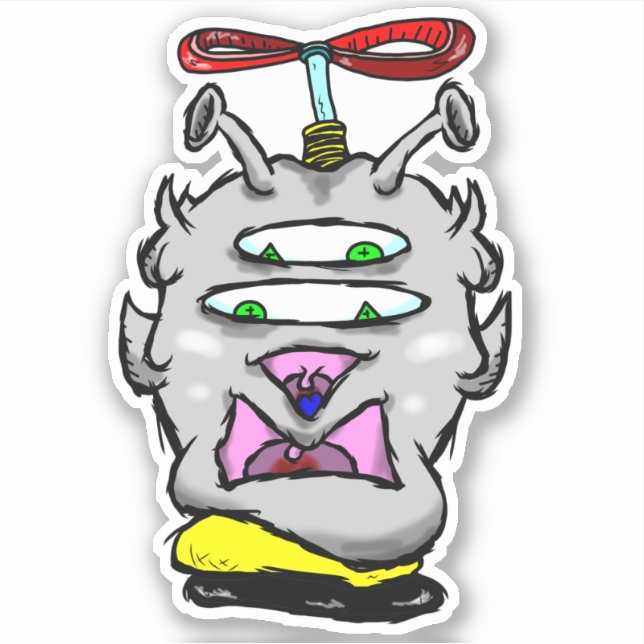Zippy Trippy Alien Dazs Spinner Sticker (Vorderseite)