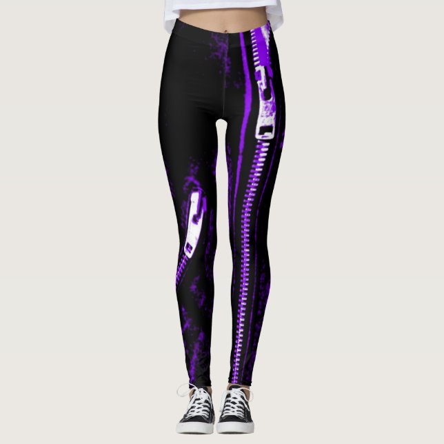 Zips Lila Leggings (Vorderseite)