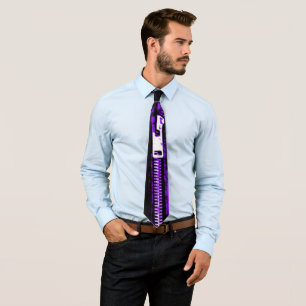 Zips Purple print tie Krawatte
