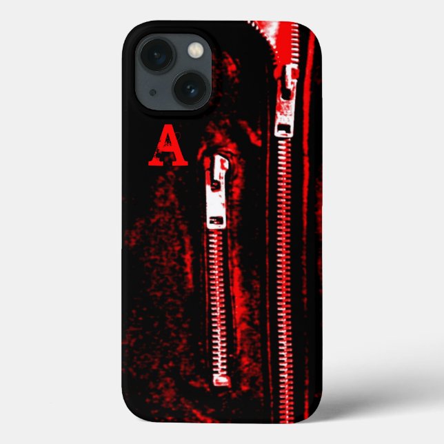 Zips Roter Ausdruck Monogram iPhone Gehäuse Case-Mate iPhone Hülle (Rückseite)