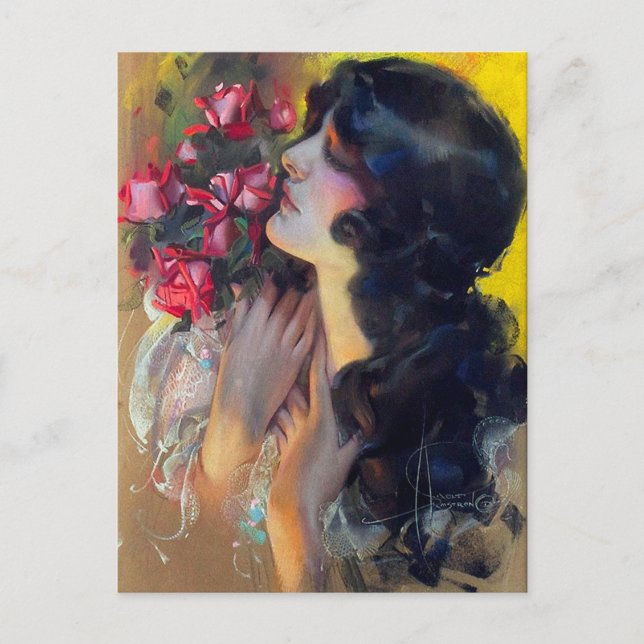 Zirka 1910 Traum von Rose Postkarte (Vorderseite)