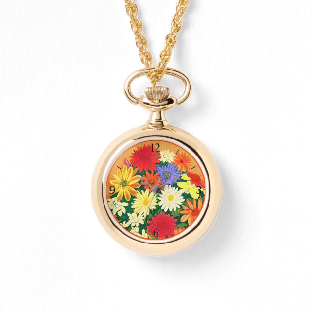 Zirkel der Blume, der farbigen Säulen und der Aste Armbanduhr (Vorderseite)