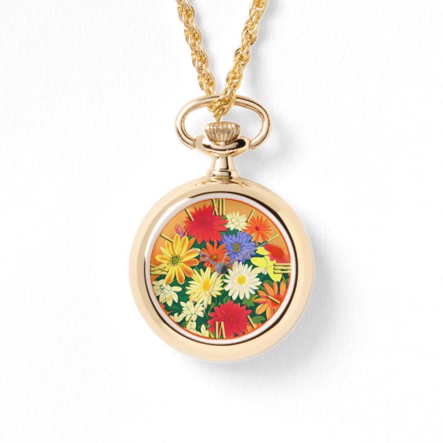 Zirkel der Blume, der farbigen Säulen und der Aste Armbanduhr (Vorderseite)