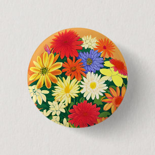 Zirkel der Blume, der farbigen Säulen und der Aste Button