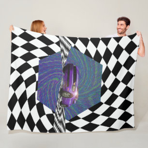 Zirkel des lila Autogewinners Fleecedecke