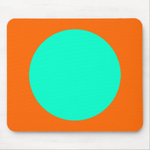 Zirkel - Türkis und Orange Mousepad