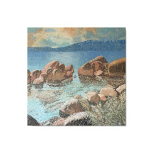 Zirkel von Stones Lake Tahoe Impressionismus