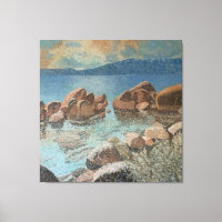Zirkel von Stones Lake Tahoe Impressionismus