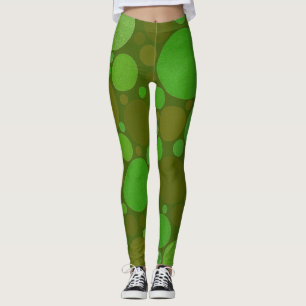 Zirkelblasen von Leggings der grünen Kunst