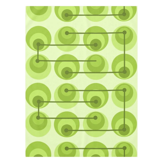 Zirkeln des mittleren Jahrhunderts Tischdecke (Vorderseite)