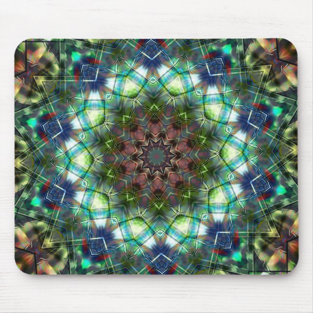 Zirkkaleidoskop im Acrylstil Mousepad (Vorne)