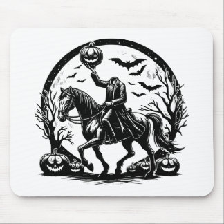 Zirkulardesign des kopflosen Horsemans Mousepad