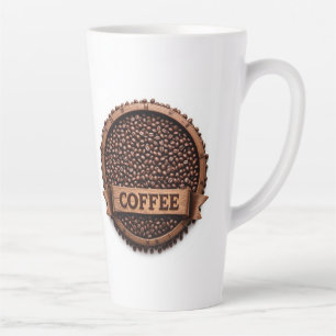 Zirkuläre Anordnung der Kaffeebohnen Milchtasse