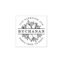 Zirkuläre botanische Rücksendeadresse